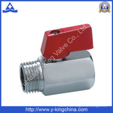 Hembra varilla de aluminio de aluminio mini válvula de bola (yd-1037)